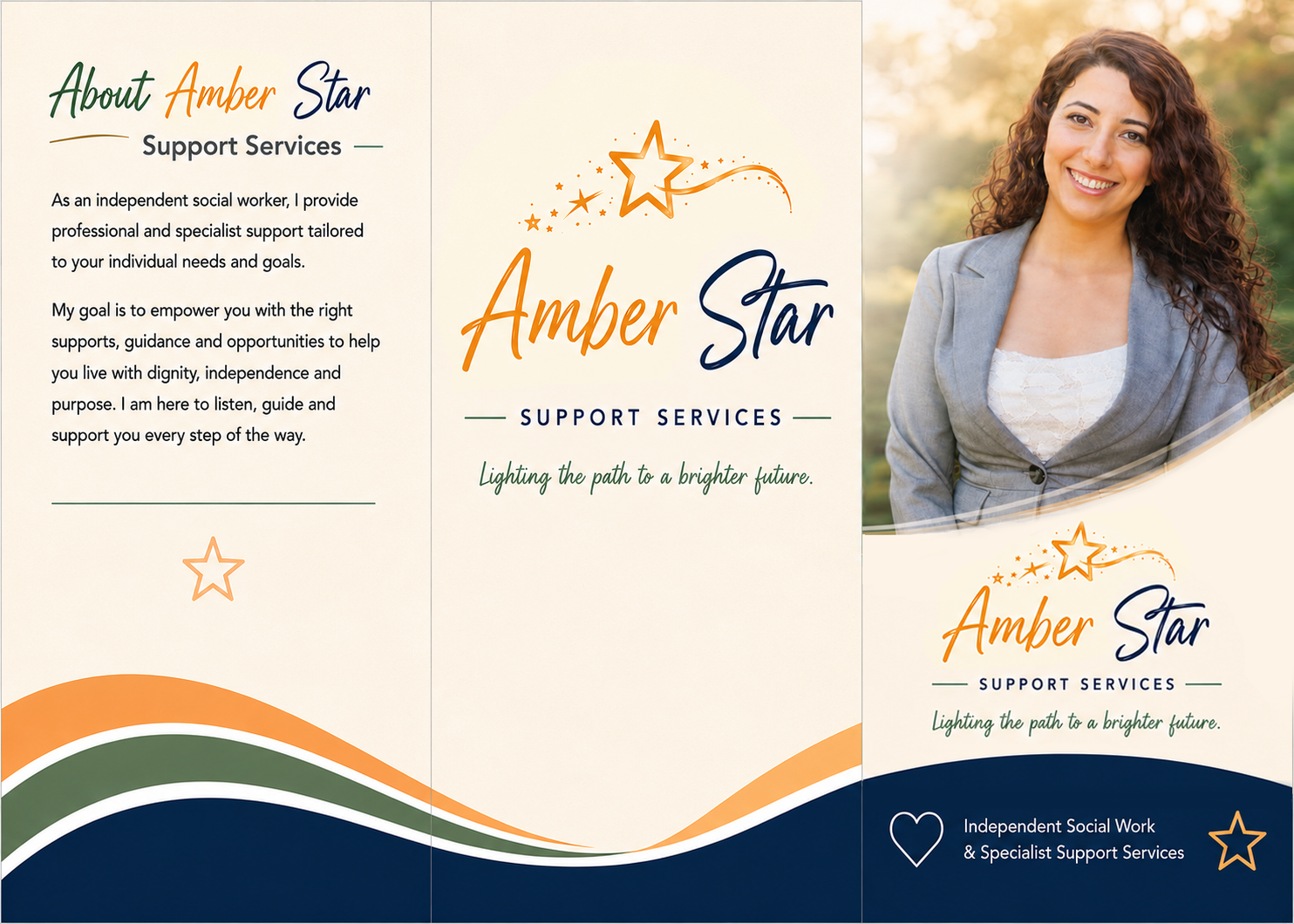 Amber Star Support Services brochure front cover